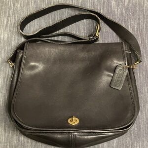Coach Dark Brown Leather Shoulder Bag